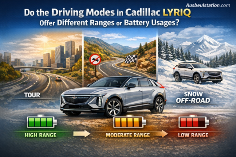 Do the Driving Modes in Cadillac Lyriq Offer Different Ranges or Battery Usages?